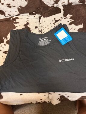 Columbia Charcoal Gray Tank with White Logo